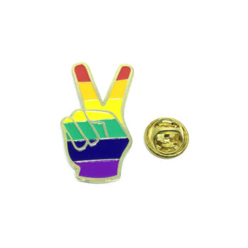 Victory Sign Lapel Pin