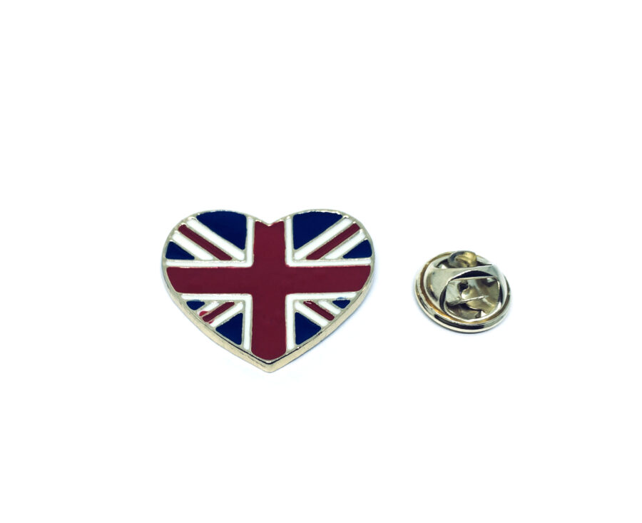 The UK Heart Flag Lapel Pin