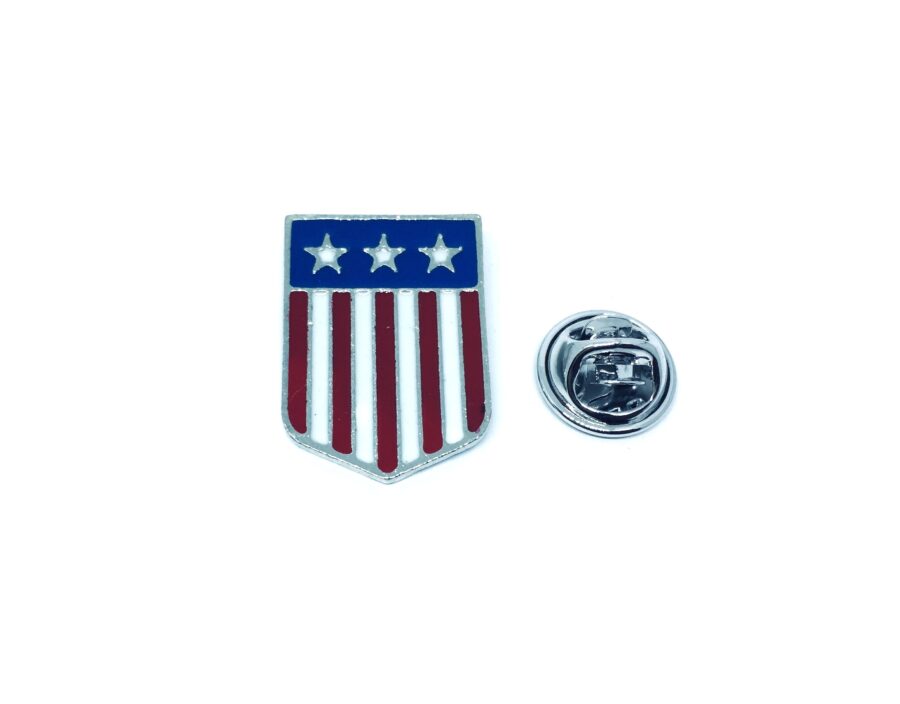 American flag lapel pin with star