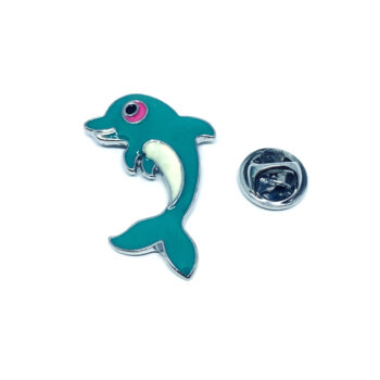 Blue Sapphire Fish Pin