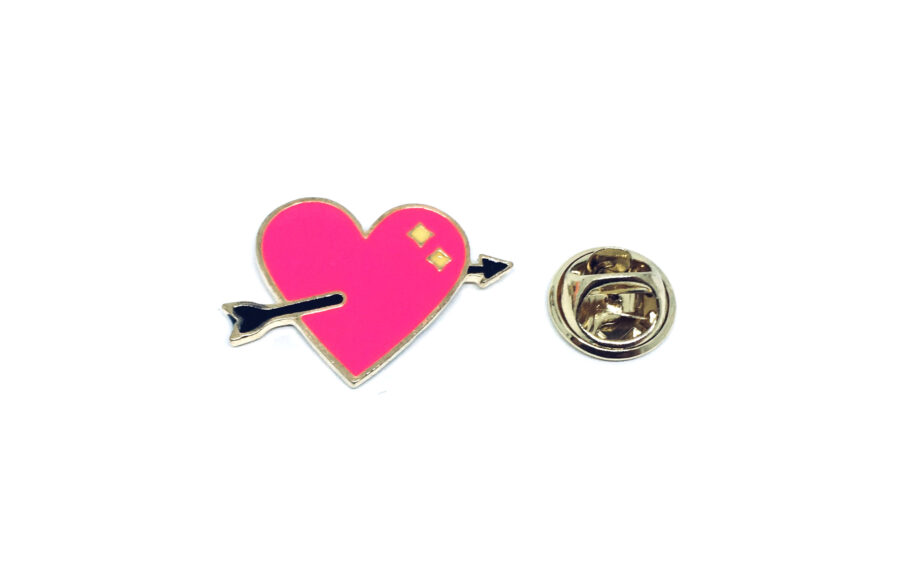 Arrow Pink Heart Pin