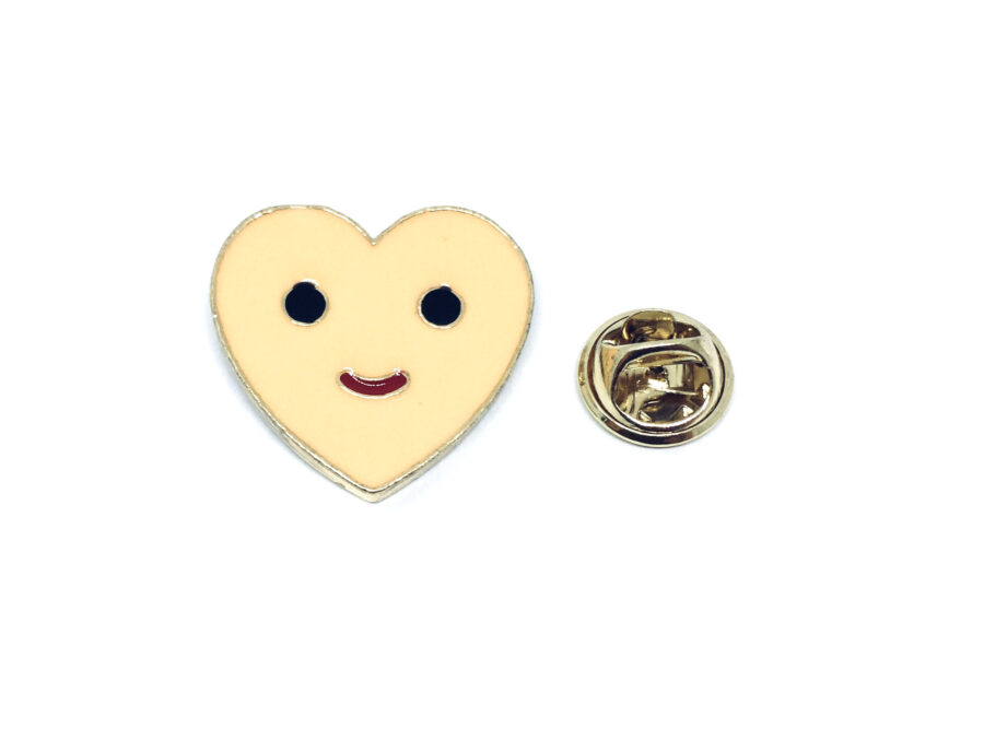 Emoji Enamel Heart Pin