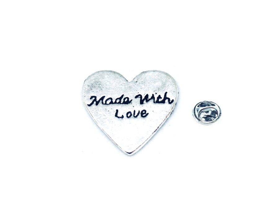 Silver plated Heart Lapel Pin