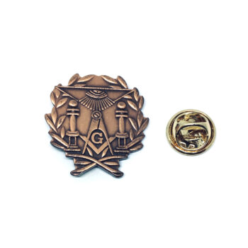Gold tone Masonic Lapel Pin