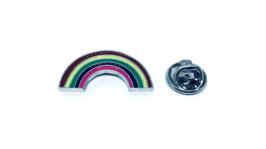Silver plated Enamel Rainbow Lapel Pin