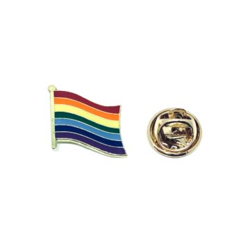 Rainbow Enamel Flag Pin
