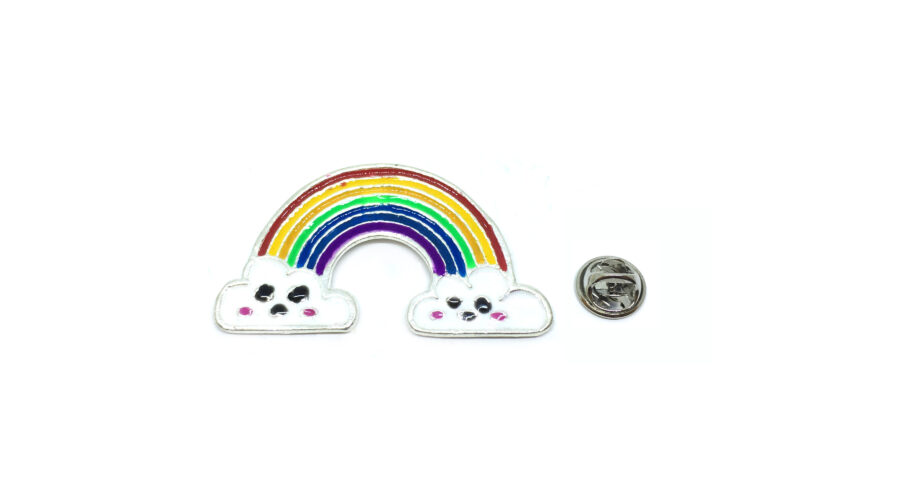 Silver platting Rainbow Pin
