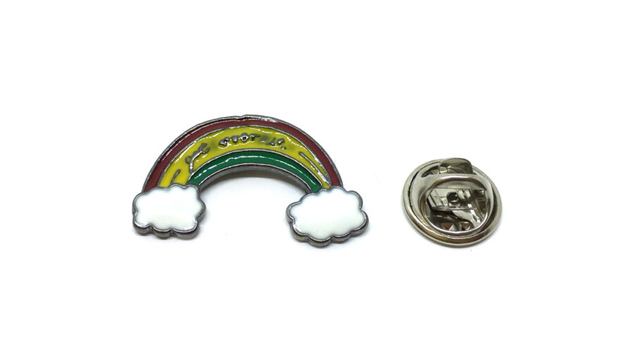 Silver Rainbow Enamel Pin