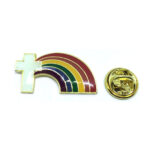 Cross Rainbow Lapel Pin
