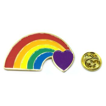 Love Heart Rainbow Lapel Pin