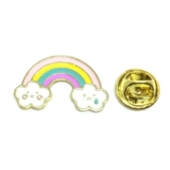 Gold Rainbow Cloud Pin