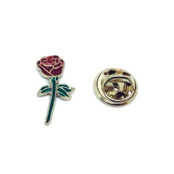 Red Rose Lapel Pin