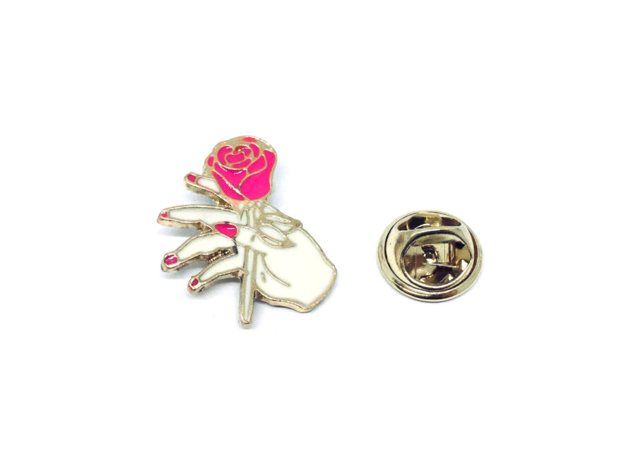 Rose with Hand Pin