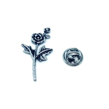 Silver plated Rose Pin