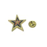 Black And Red Star Pin