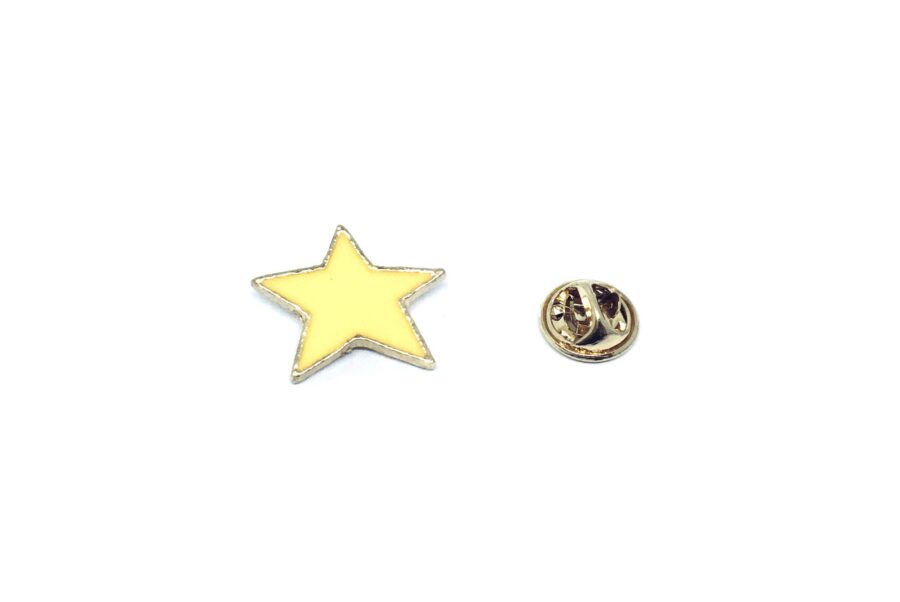 Yellow Silver Star Pin