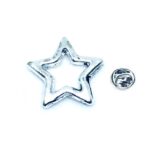 Silver platting Star Lapel Pin