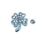 Rhinestone Shamrock Pin