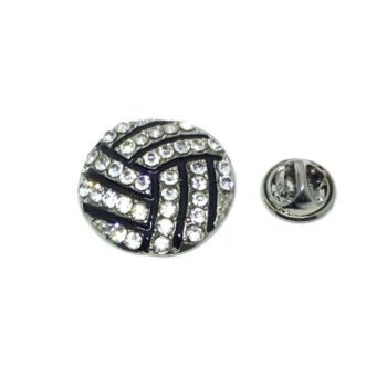 Rhinestone Volleyball Pin