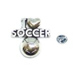 I Love Soccer Sport Pin