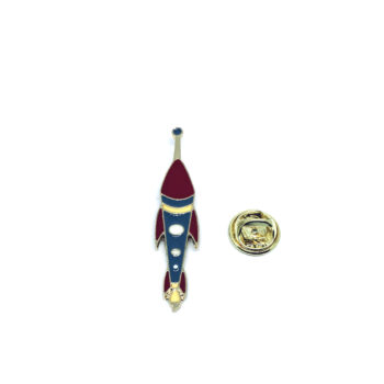 Space Rocket Lapel Pin