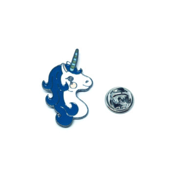 Blue Unicorn Head Pin