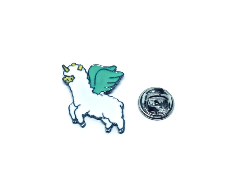 Silver plated Enamel Unicorn Pin
