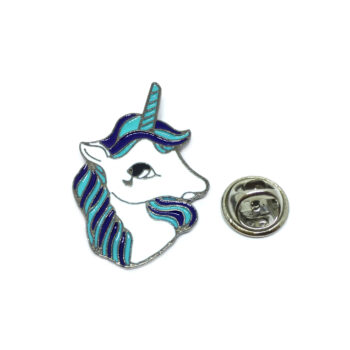 Unicorn Head Lapel Pin