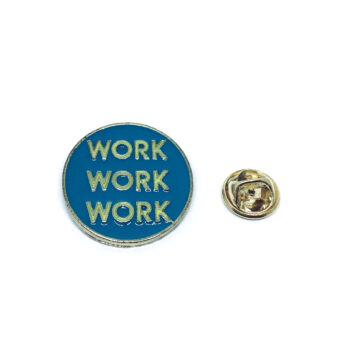 Work Word Lapel Pin