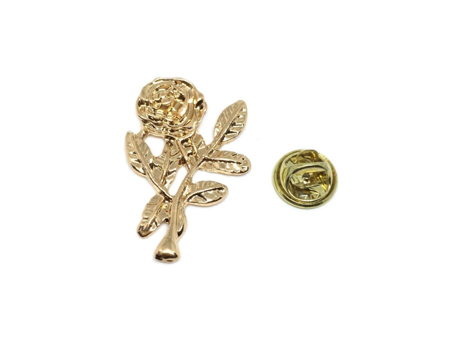 Gold Rose Lapel Pin