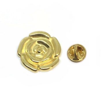 Gold plated Rose Lapel Pin
