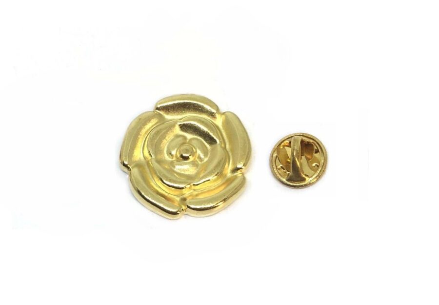 Gold plated Rose Lapel Pin