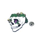 Multi-color Enamel Skull Lapel Pin
