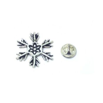 Oxidize Snowflake Lapel Pin
