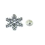 Silver plated Snowflake Lapel Pin