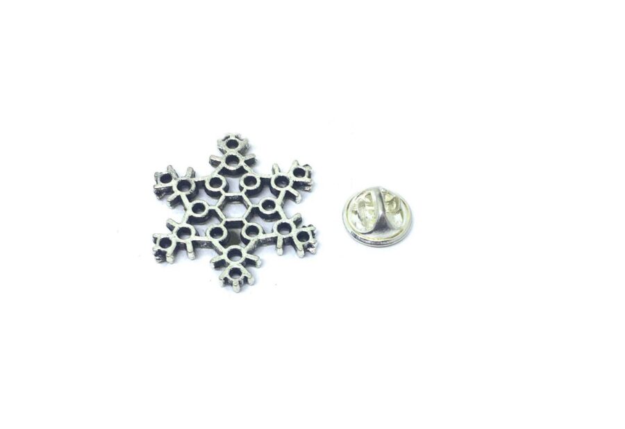 Silver plated Snowflake Lapel Pin
