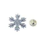 Silver Snowflake Lapel Pin
