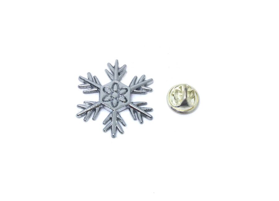 Silver Snowflake Lapel Pin