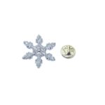 Silver tone Snowflake Pin