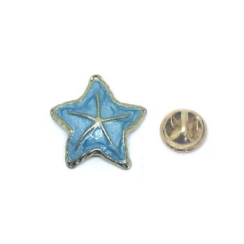 Green Starfish Lapel Pin