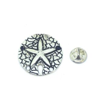 Silver tone Starfish Lapel Pin