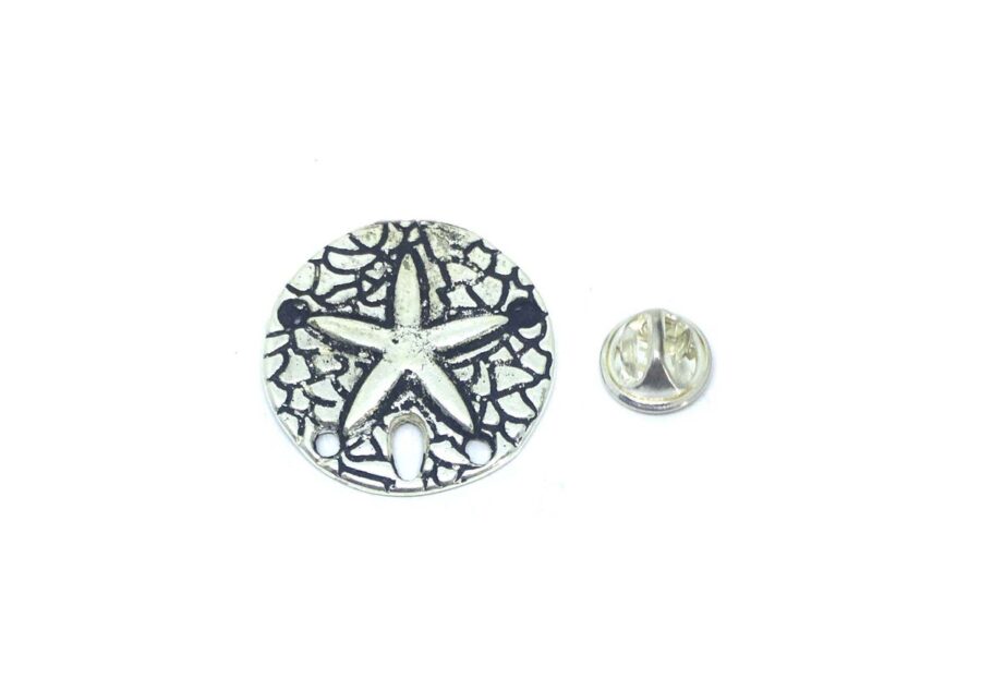 Silver tone Starfish Lapel Pin