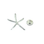 Silver Starfish Lapel Pin