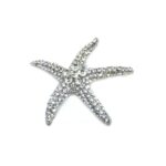 Crystal Starfish Brooch Pin