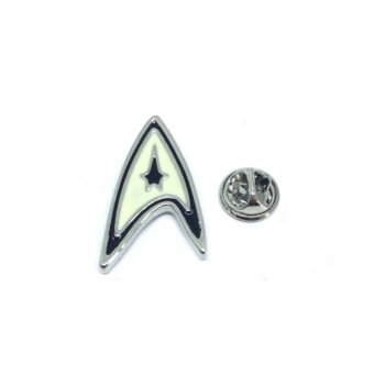 White Enamel Star Trek Lapel Pin