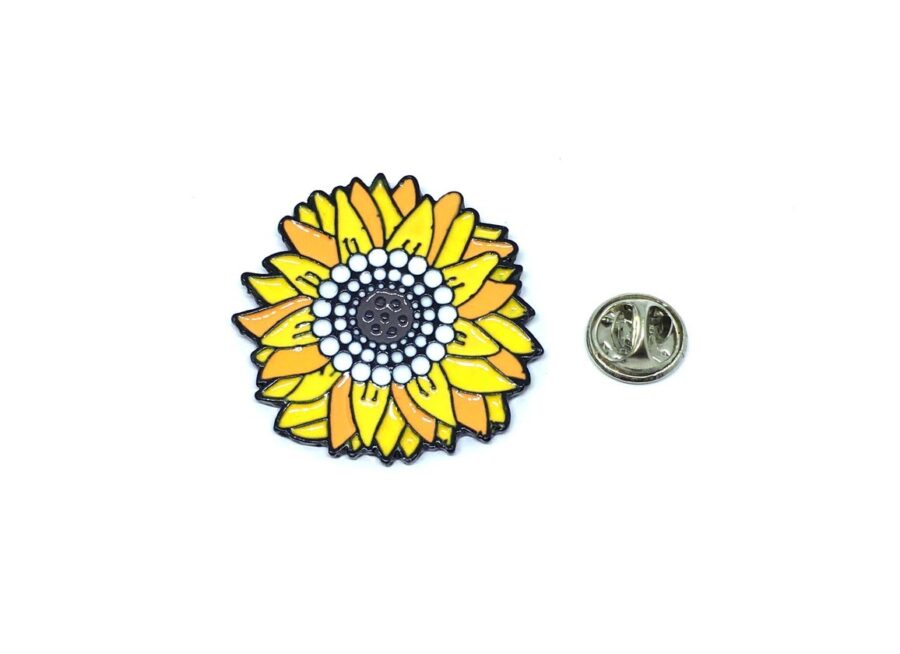 Colorful Enamel Sunflower Lapel Pin