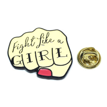 "Fight Like GIRL" Word Lapel Pin