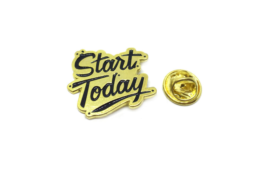"Start Today" Word Lapel Pin
