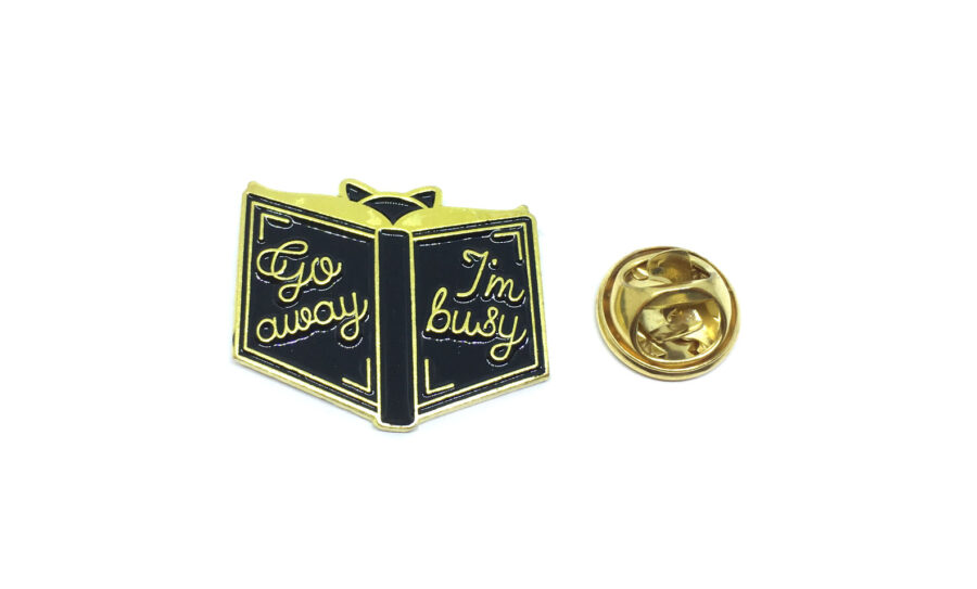 "Go away, I'm busy" Word Lapel Pin