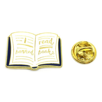 "I Read Banned Books" Word Lapel Pin